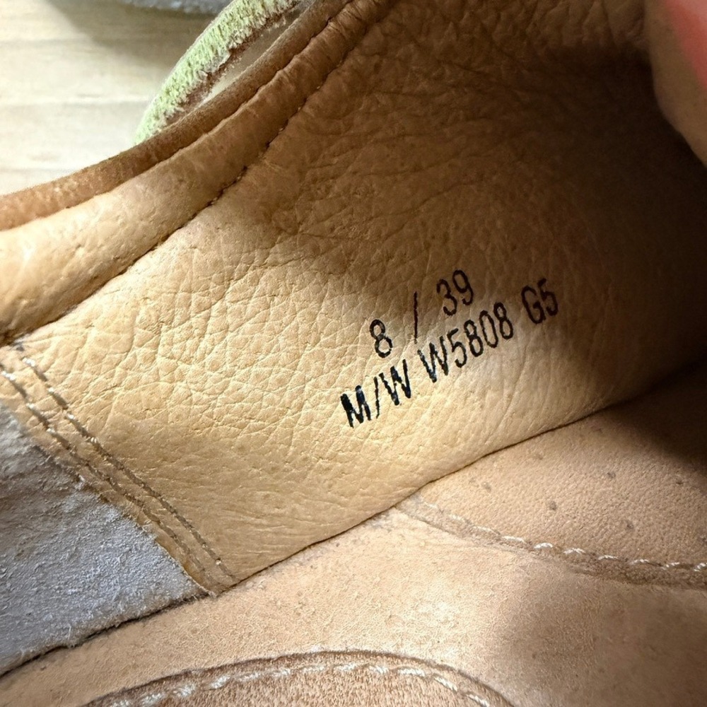 Born W58008 Tan Leather Moc Toe Oxford Shoes Women's Size 8 EU 39 - Picture 3 of 14